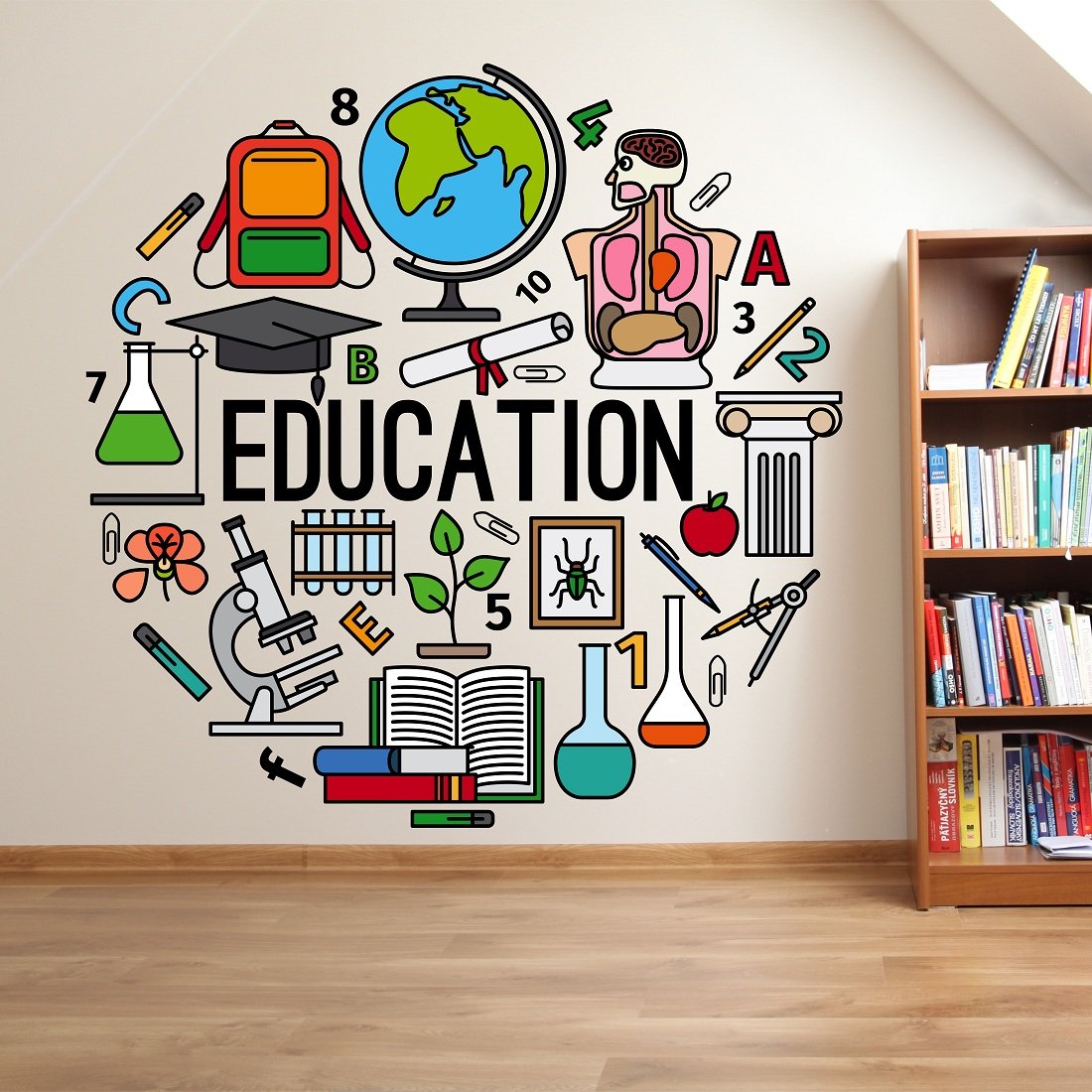 Wallstick 'Stories in Book - Baby - Kids - Learning Education Nursery Pre School Kinder Garden Wall Sticker' (90 cm x 90 c... - Review, Price and Buying Guide