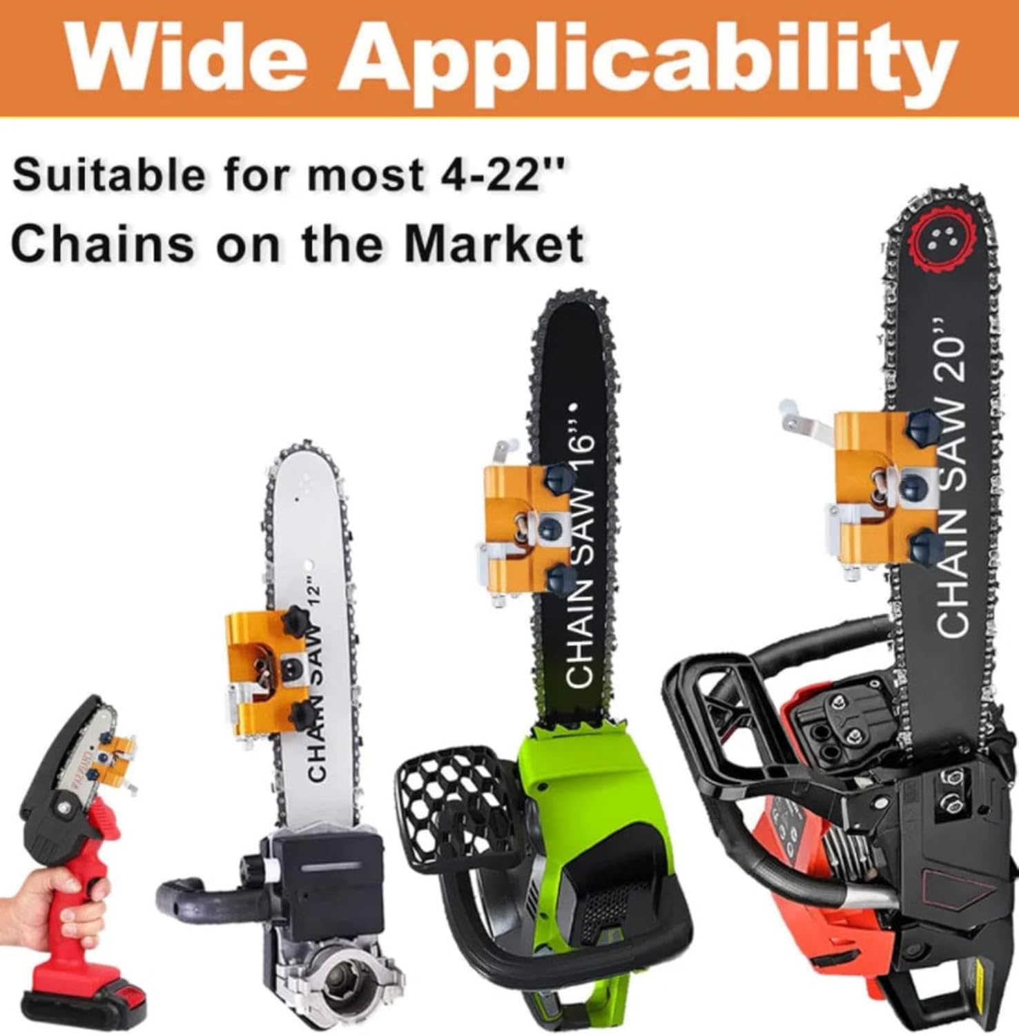 Chainsaw Sharpening Tool Clamp on Chainsaw Sharpener Chain Saw Sharpener Jig Kit Hand Crank Chainsaw Blade Sharpener Keep Your Chain Saw in Top Shape