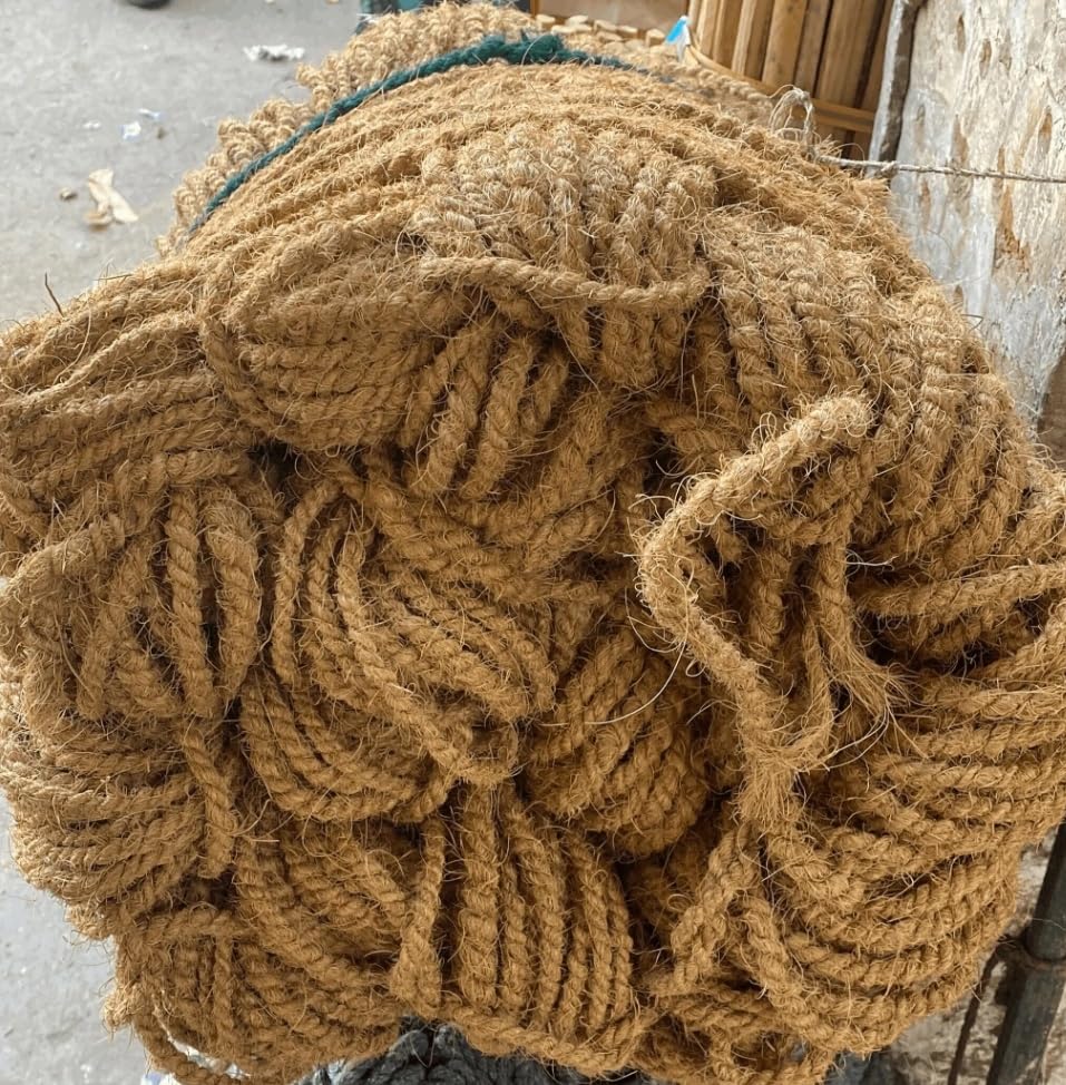 Organic Venture Natural Coconut Fiber Coir Rope, Brown, for Gardening, Plant Support, DIY Crafts, Heavy Duty Packaging (200gm)-image-27
