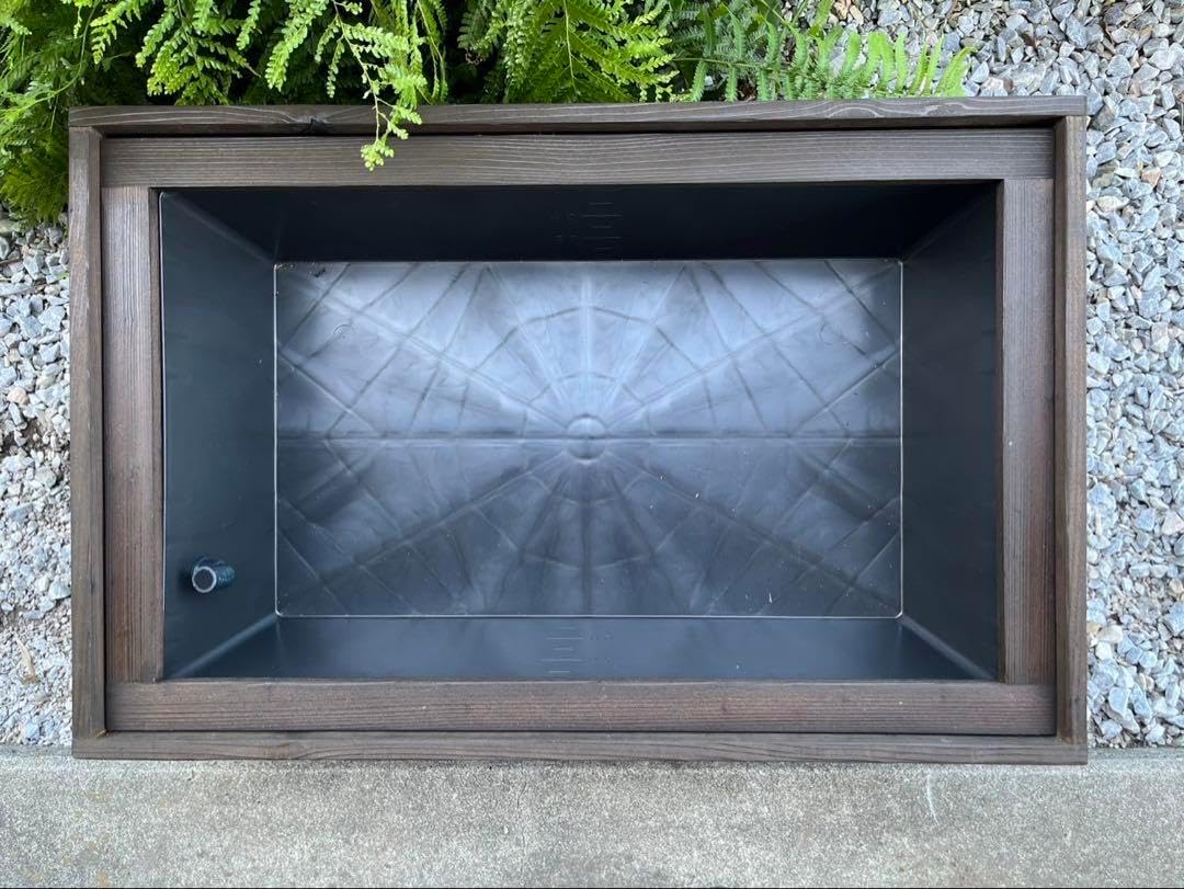 60Lトロ舟と木枠のセット めだか飼育ケース ビオトープ ビオトープ 60L