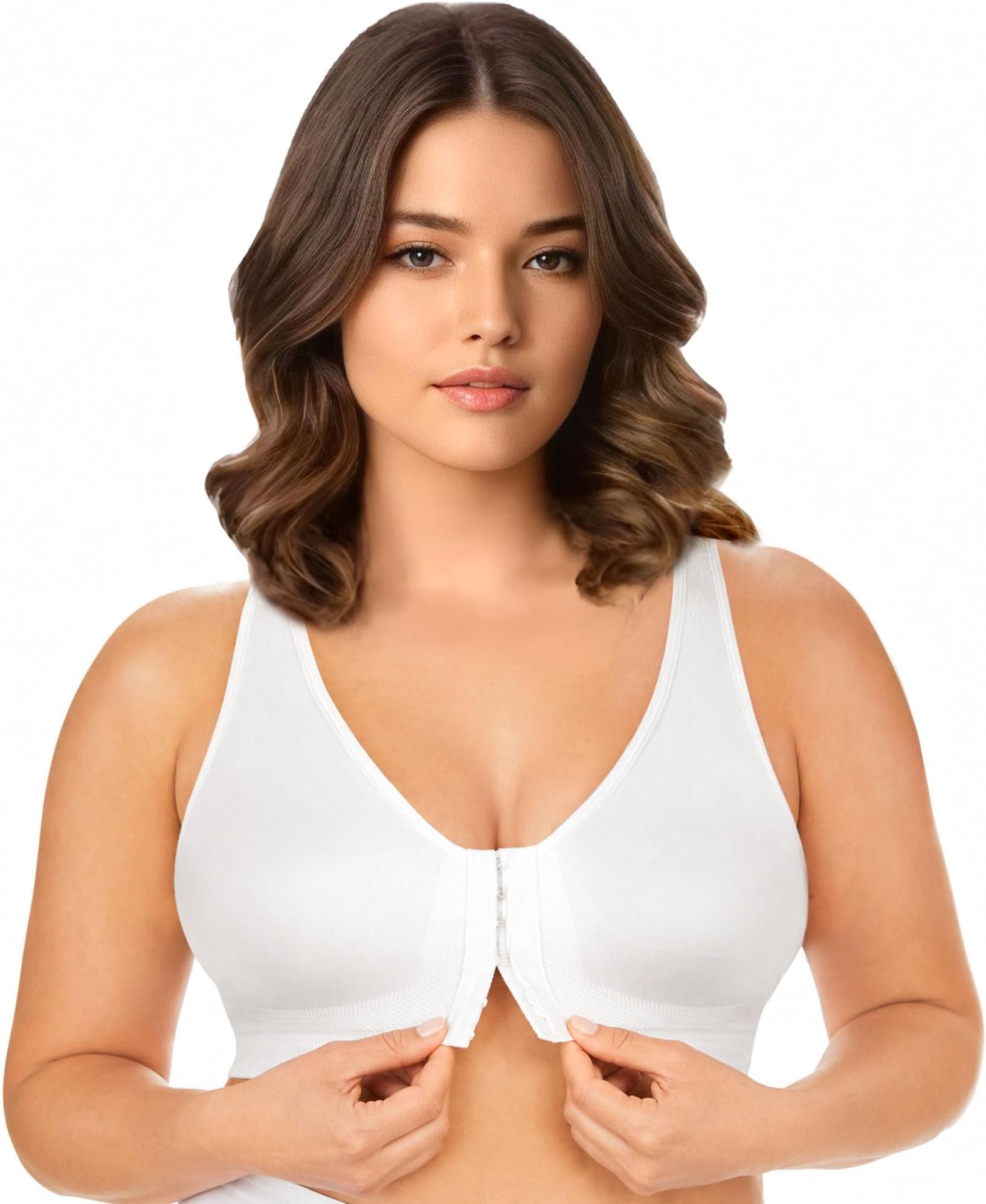 5101000 Women's Fully Seamless Wireless Full Coverage Bra with Front Closure