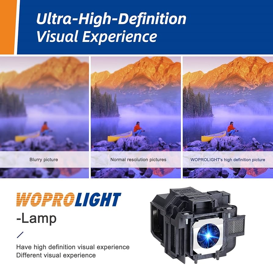 h820131パワフルランプFL800 Amazon.com: Woprolight V13H010L87 Replacement Projector Lamp