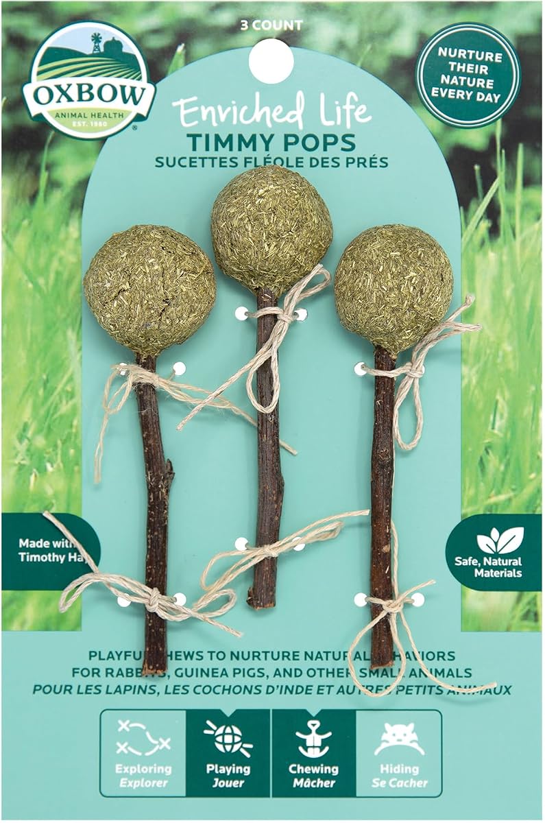 Oxbow Timothy Hay Pops, juguetes para conejos y cobayas, juguetes de enriquecimiento para conejos | Juguetes masticables para conejos, Enriquecimiento para conejillos de indias, Juguetes masticables para conejillos de Indias, Enriquecimiento para conejos, Materiales naturales, Accesorios para mascotas pequeñas