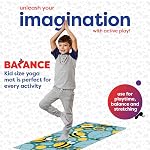Antsy Pants Tapis de yoga pour enfants - Tapis de yoga pour enfants, Tapis de Yoga pour la séance d'entraînement à domicile, tapis de yoga de voyage, tapis d'exercice de yoga robuste non glissade, pour les enfants, les tout-petits, taille 60” x 24”, 3mm Épaisseur exempte de phtalates toxiques