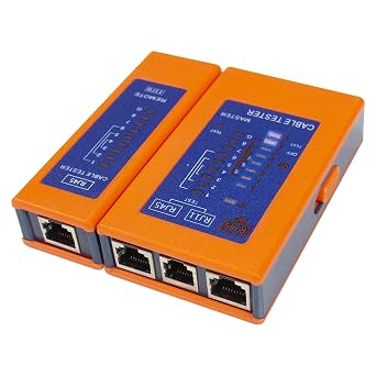 Network Cable Tester Ethernet Continuity Tester POE/RJ45/RJ11/RJ12/CAT5/CAT6 Network Testing Tools 220V Burn Protection Battery Included