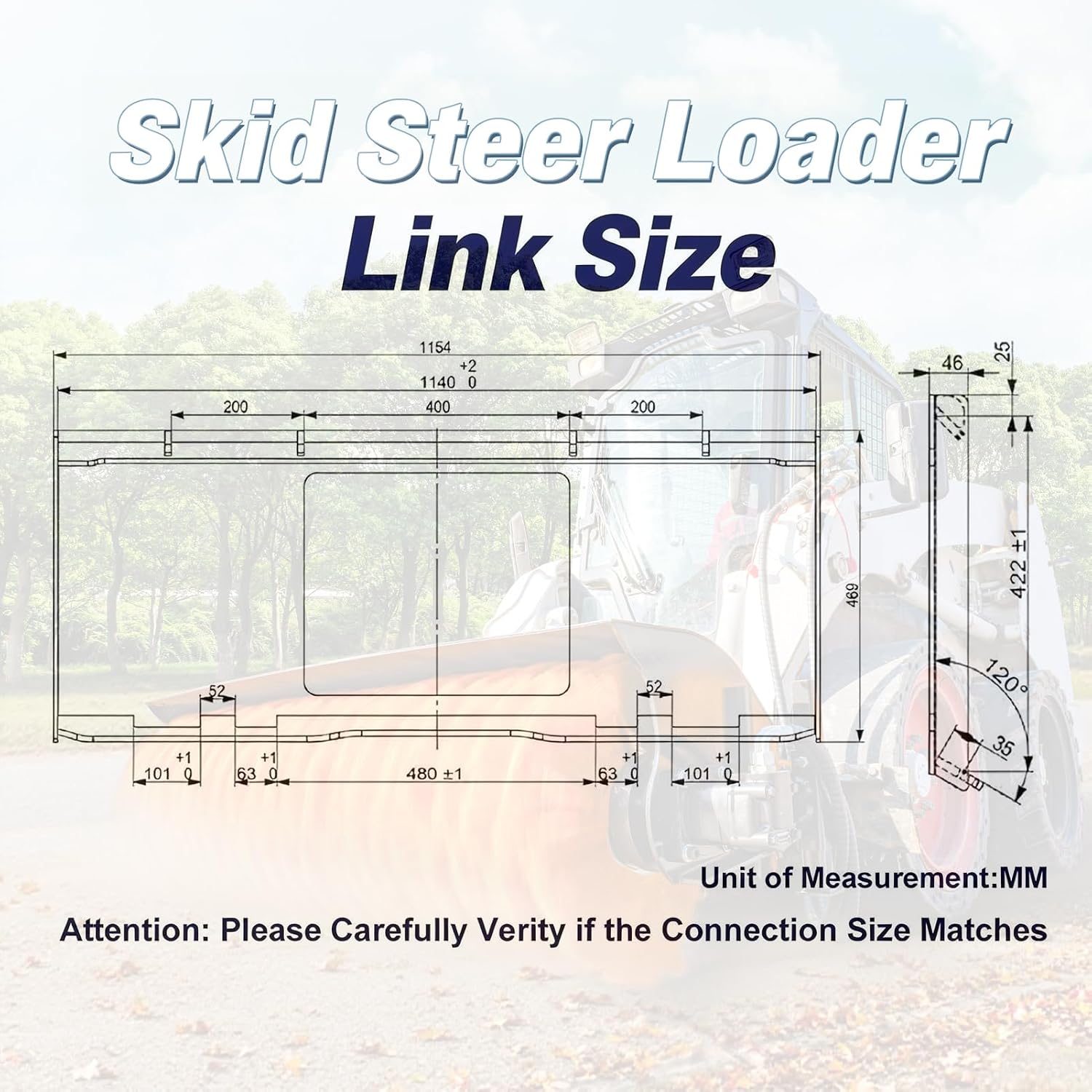 MIVA 61’’ Hydraulic Broom Sweeper Attachments for Skid Steer Loader over 800kg, Left and Right Tilt 18° Angle Sweeper with 38 Pcs Detachable Bristles, Clean snow, dust, gravel, leaves, Debris and Dirt