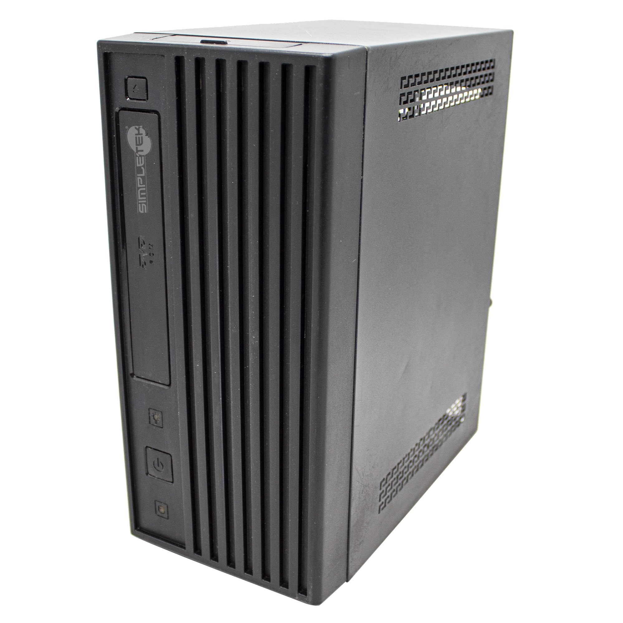 SIMPLETEK - Boîtier PC BT-02B-U3 Mini tour SFF SFX ITX | 2 x USB 3.0 + audio avant | fentes ventilateurs 1 x 80 mm + 1 x 60 mm + 1 x 3,5 pouces + 1 x 5,25 pouces + 1 x 2,5 pouces + 1 x PCI