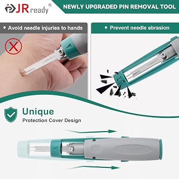 JRready 10Pcs Terminal Removal Tool Kit Depinning & Release Tool for Deutsch, TE, AMP, Delphi, Aptiv Connectors Automotive, Industrial, Agricultural Equipment Repair