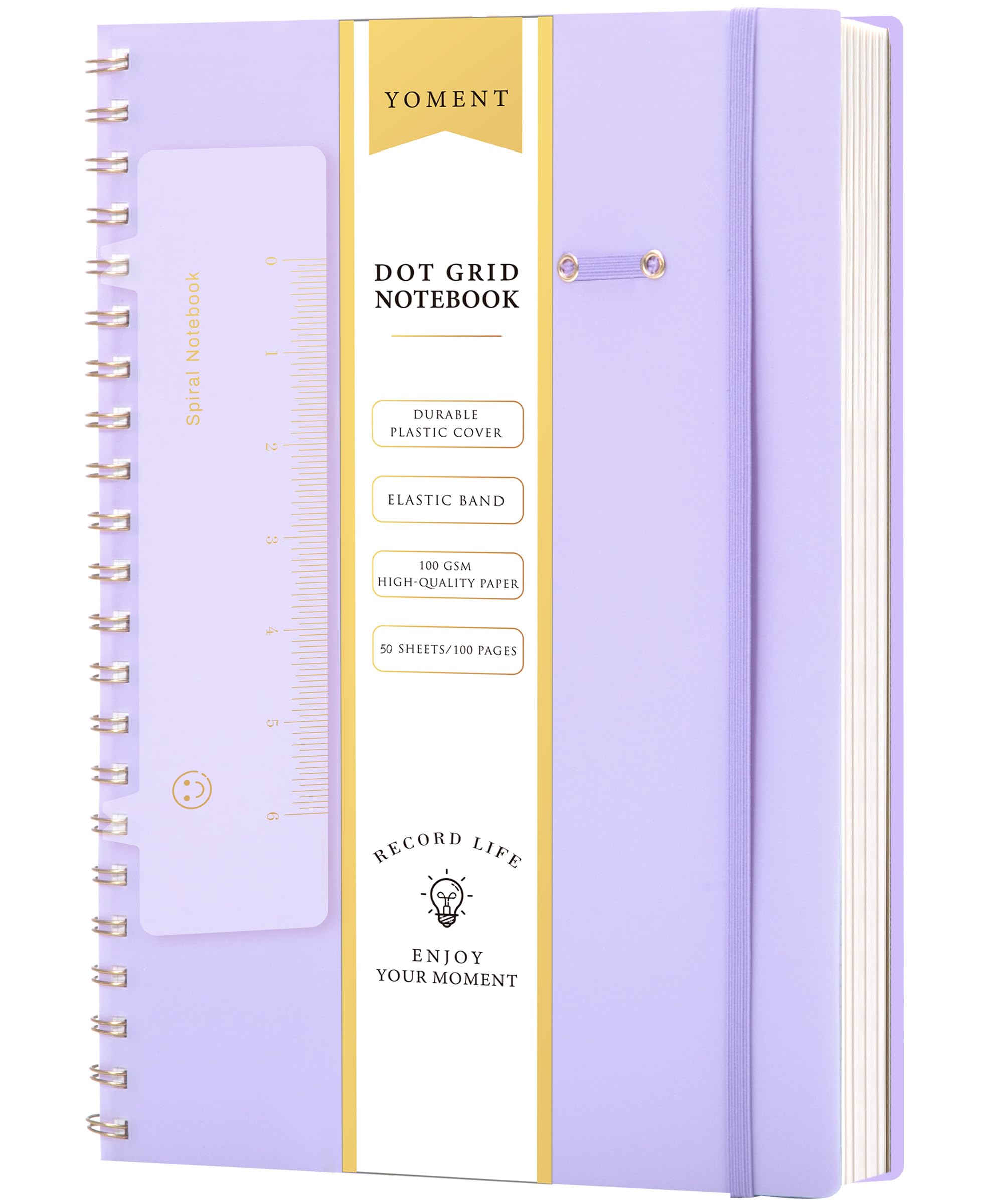 Yoment Bullet Dotted Journal Spiral Notebook 8.5 x 11 A4 Large Dot Grid Notebooks, 100 GSM Thick Dot Paper, Journaling Notebooks for Work School