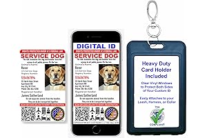 Official Customized Service Dog ID with QR and Holographic Seal