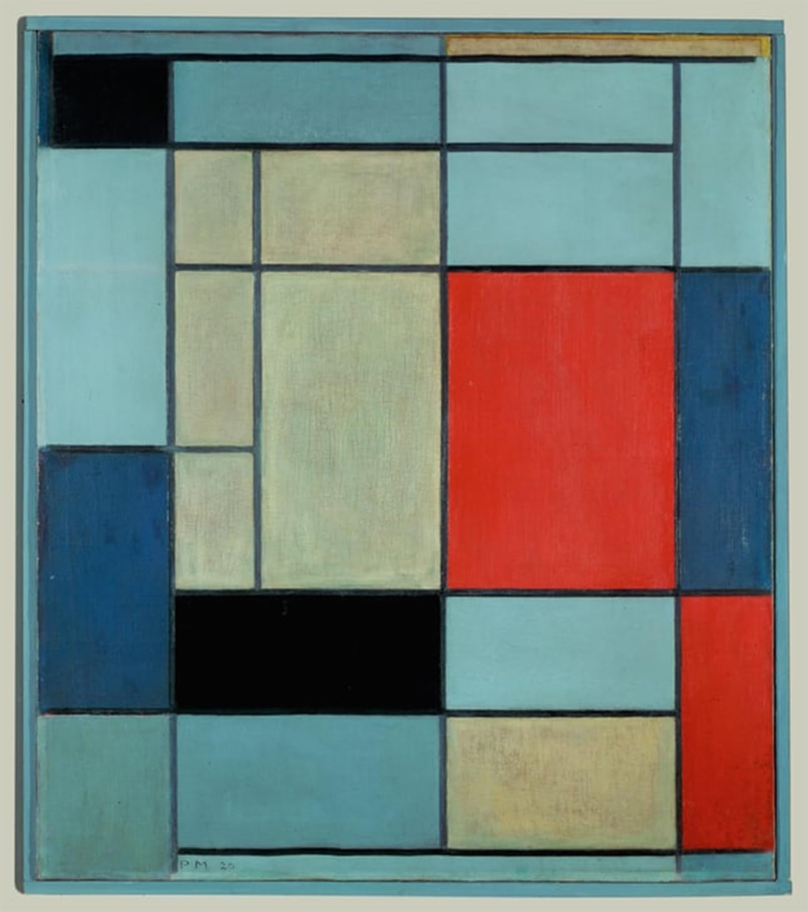 ARTXLXXBN Famous Painting Canvas Artwork Graffiti Print Zusammensetzung I by Piet Mondrian Portrait Canvas Image for Home Decor 60x90cm