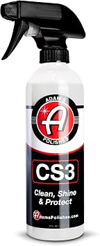 Adams Polishes CS3 16oz - Ceramic Spray Coating That Cleans, Shines & ProtectsTop Coat Car Wash Polish & Paint Protectant Stronger Than Car Wax | RV Boat Motorcycle Car Detailing Waterless Wash