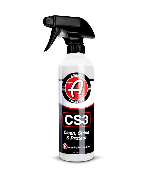 Adam's Polishes CS3 Spray Cerâmico 3 em 1 para Lavagem a Seco, Brilho e Proteção Automotiva, Frasco de 480 mL