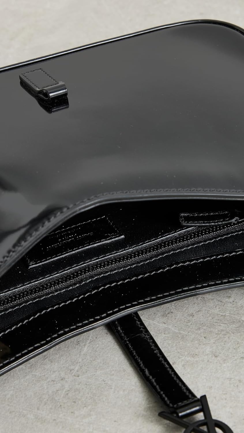 What Goes Around Comes Around Women's Pre-Loved YSL Black Patent Le5 A7 Shoulder Bag - Image 5