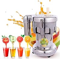 Vista 1 de TECHTONGDA Extractor de jugo comercial Extractor de exprimidor de acero inoxidable Exprimidor de jugo de frutas y verduras Exprimidor 110V Extracto