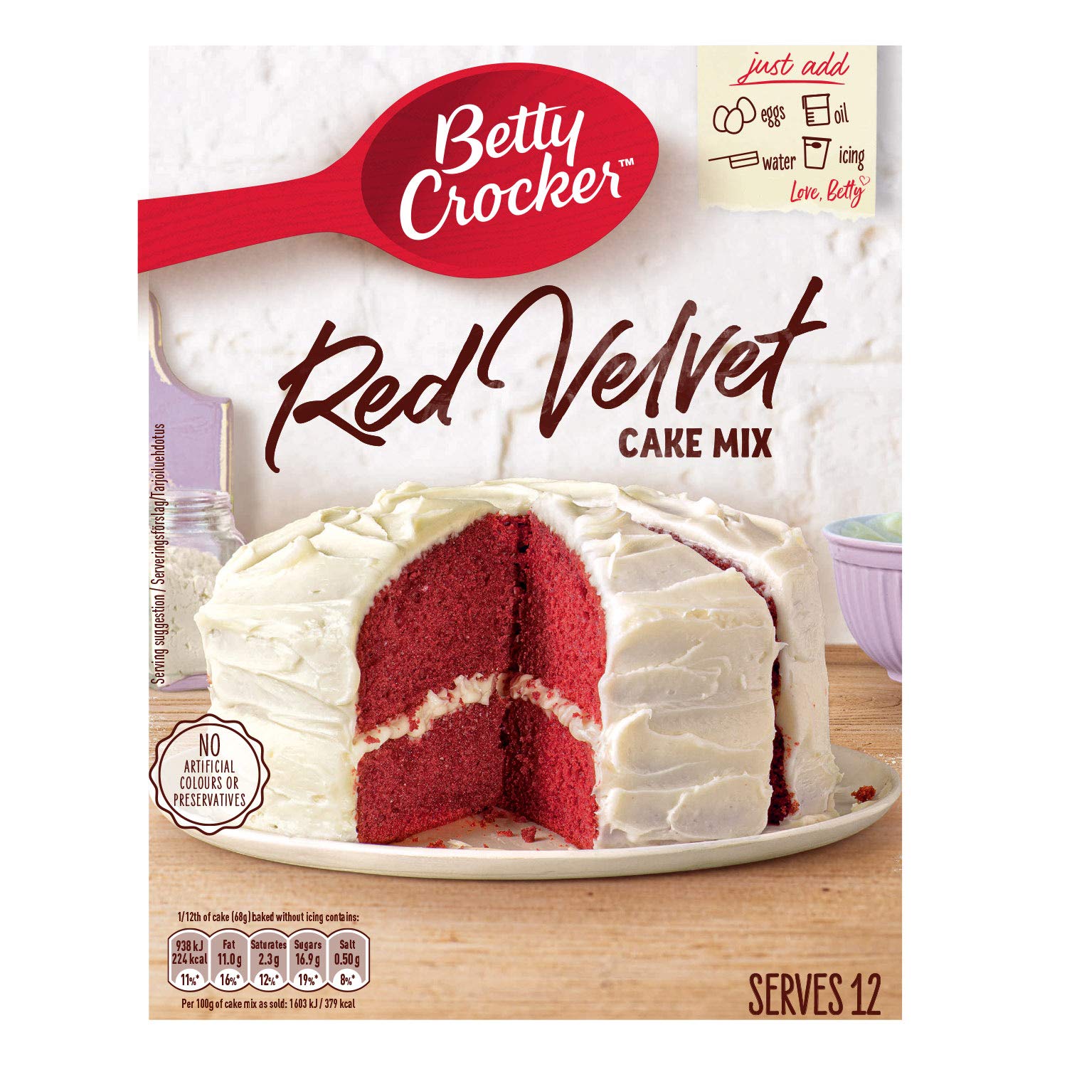 Betty Crocker Red Velvet Cake Mix, 425g