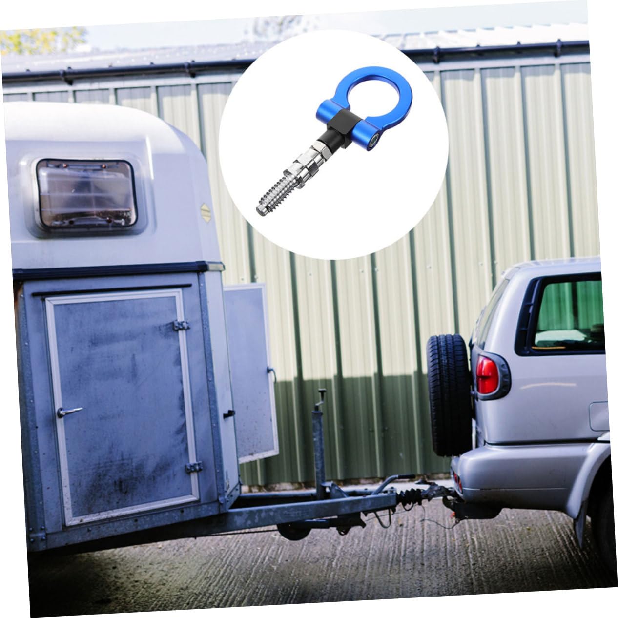 ULTECHNOVO 2stücke Abschlepphaken zum Anschrauben für Fahrzeuge mit Ring aus Hochwertigem Material für Langlebigkeit und Einfache Montage Am Stoßfänger