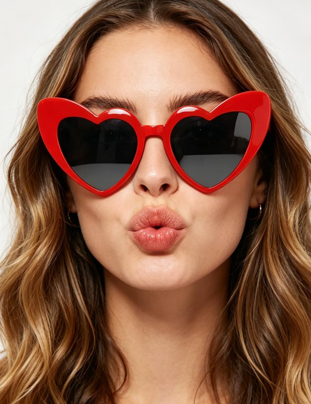 10 Pack Heart Shaped Sunglasses for Women Men Glasses Bulk Party Favors image 2