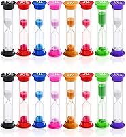 Vista 7 de WSSROGY Juego de 8 relojes de arena coloridos para niños, 20 segundos, 30 segundos, 1 minuto, 2 minutos, 3 minutos, 4 minutos, 5 minutos, 10 minutos