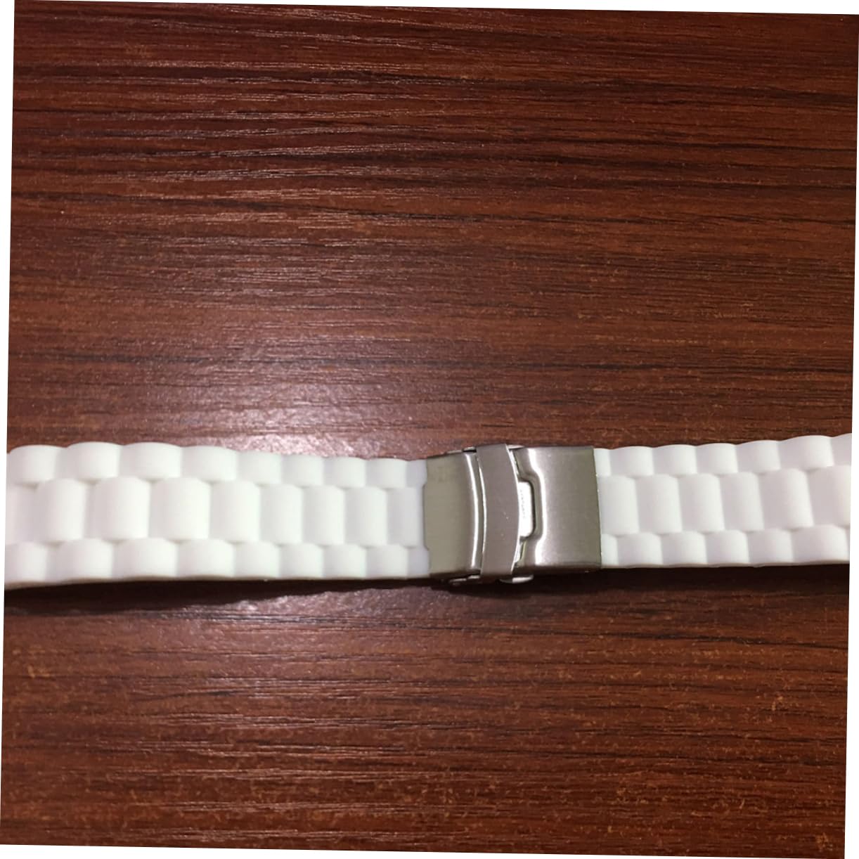 Healeved Silicone Watchband with Folding Clasp Elbow Design Stylish Stripes Comfortable Replacement Strap for Watches Lightweight and Durable present for Family and Friends