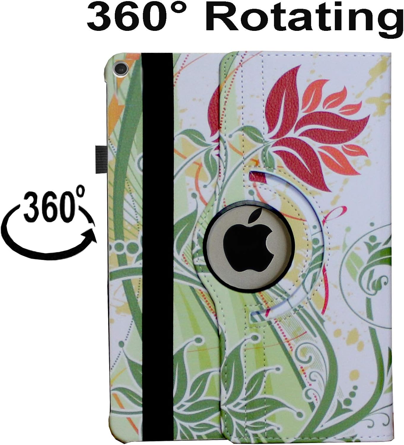 Case for iPad Air M4 11”/Air 11” M3 2025/Air 11” M2 2024/10.9 inch Air 5 2022/Air 4, Rotating Stand Smart Magnetic Cover Air 5th/4th Generation A2902 A2903 A2588 A2589 A2316 A2324 (Green Flower)