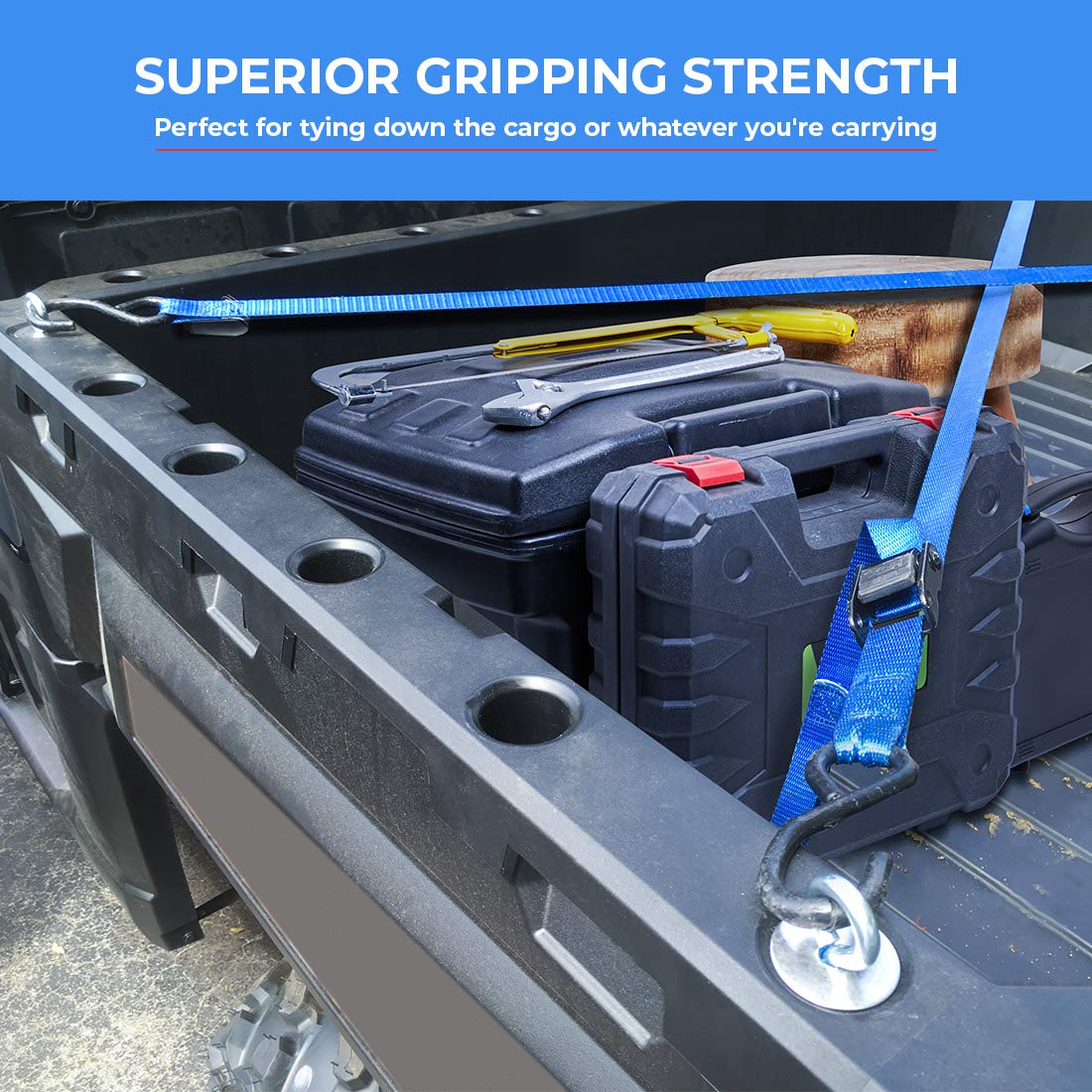 polaris ranger bed tie downs