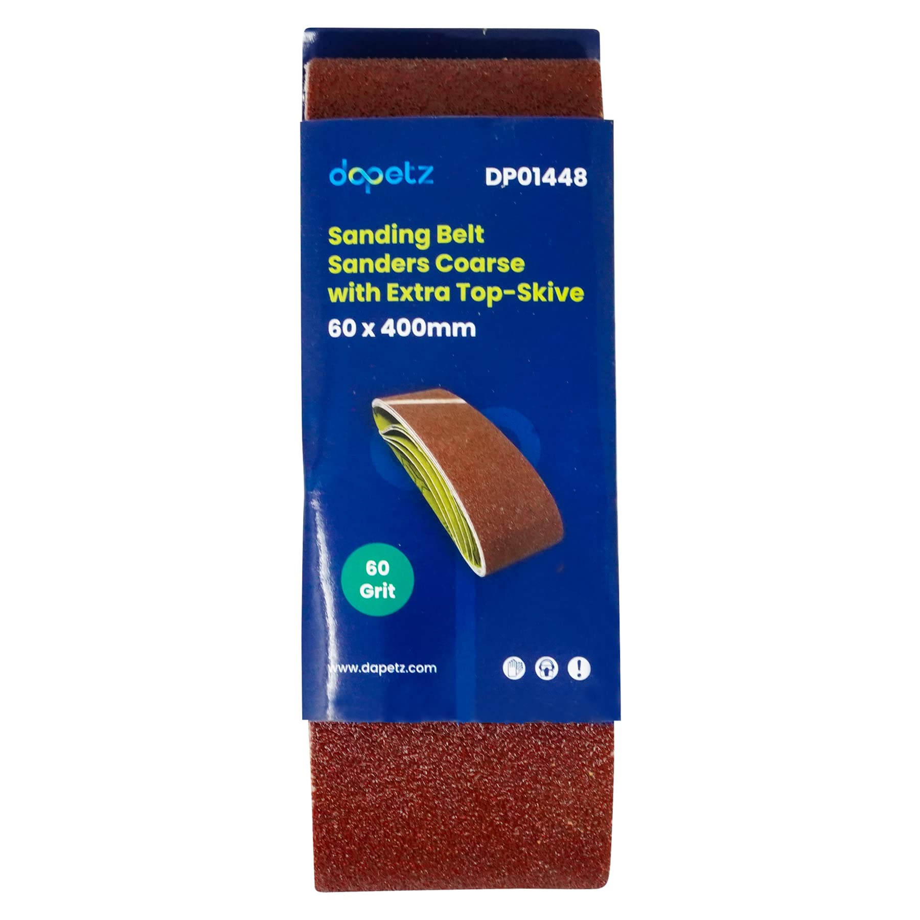 Dapetz ® 5Pcs Sanding Belts 60 Grits Aluminum Oxide Abrasive Fabric Sanding Belts 60 x 400mm Accessories for Belt Sanders Grinding,Sharpening and Derusting
