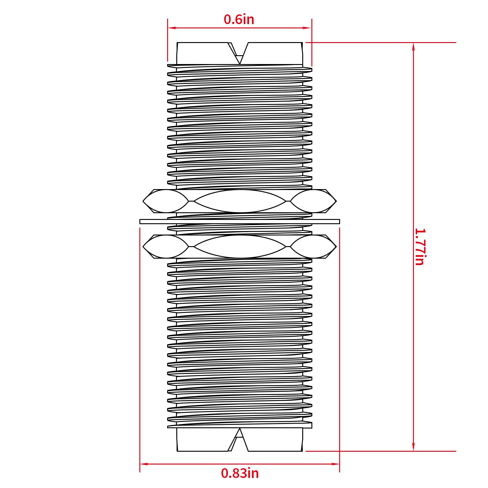 Superbat Adapter SO239 Złącze UHF Bulkhead Złącze żeńskie UHF do żeńskiego Bulkhead, 2 szt.