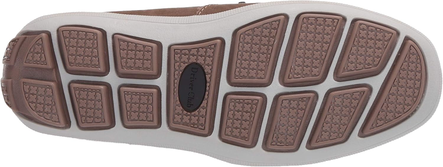 Driver Club USA Unisex-Child Boys/Girls Leather Luxury Fashion Driving Loafer with Grow Grain Detail