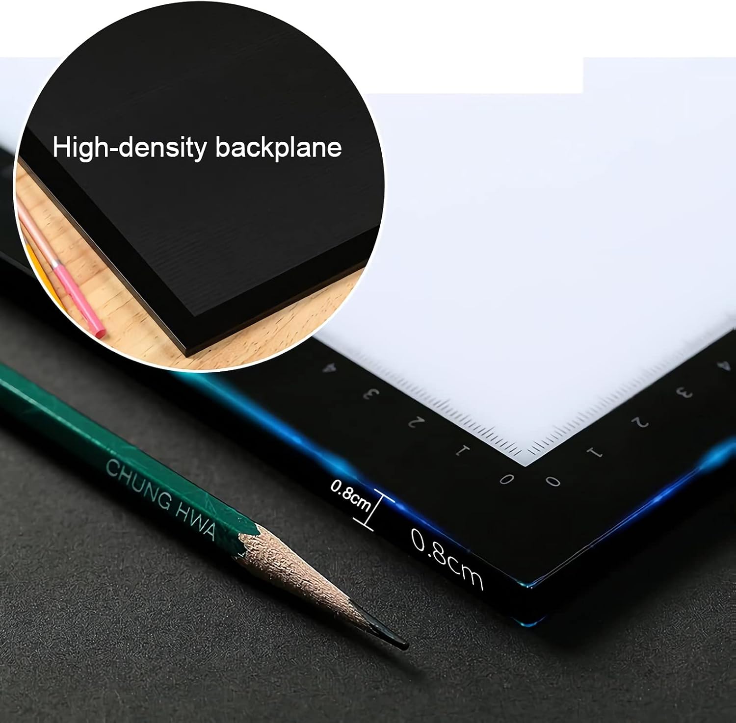 LED Light Box for Tracing, A0 LED Light Pad with Scale,Ultra-Thin Portable Artcraft Tracing Pad Light Box for 5D DIY Diamond Painting Artists Drawing Sketching Animation, Black025,A0