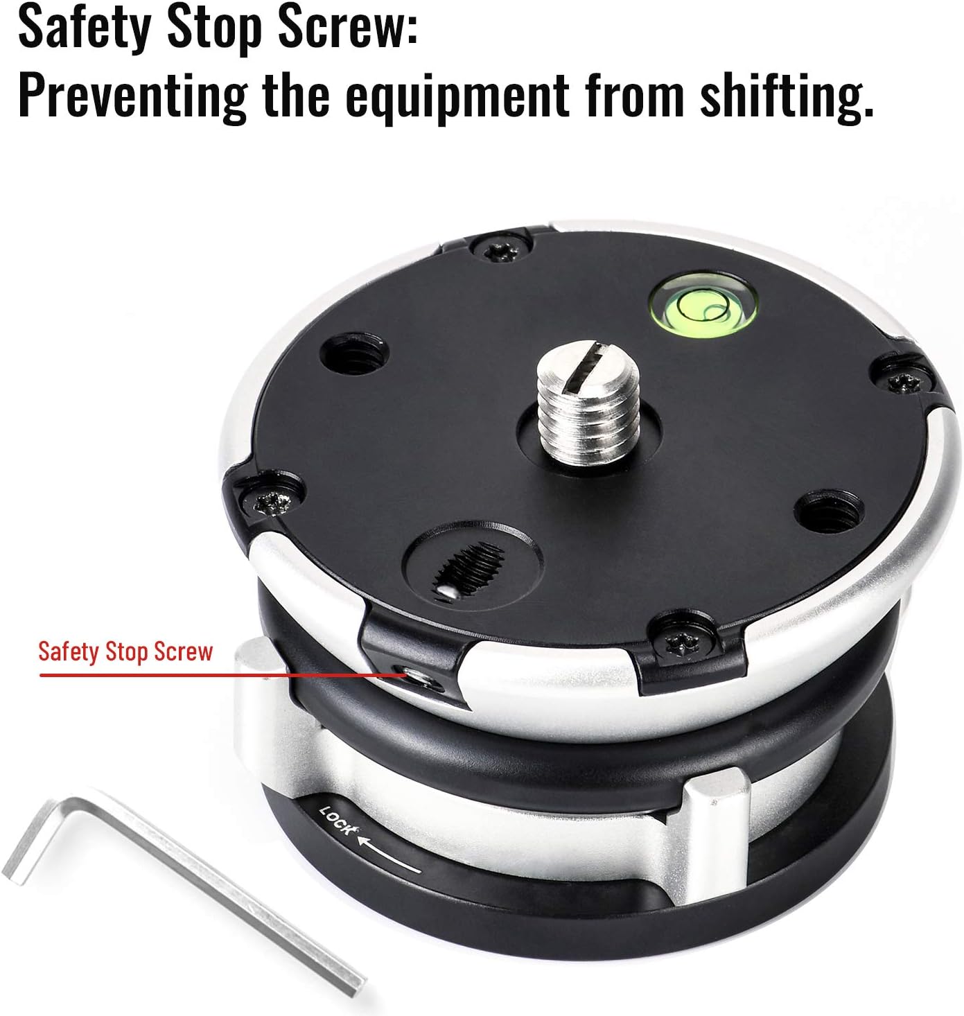 SUNWAYFOTO DYH-68 Leveling Base Tripod Head 22 lbs Load Capacity