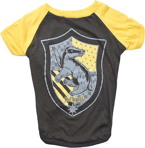Harry Potter Hufflepuff Camiseta para mascotas en talla extra grande Camiseta XL para perro, camisa Harry Potter Dog Ropa y accesorios para perros