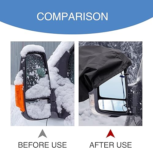 Miniatura 4 de Pack-2 cubierta de nieve para espejo lateral de automóvil, funda protectora a prueba de polvo para espejo retrovisor, protector de escarcha