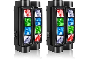 U'King Spider Moving Head Light 8x10W LEDs Beam DJ Lights RGBW