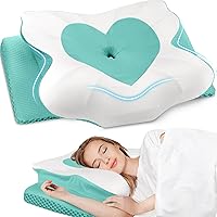 Vista 8 de Almohada cervical para el cuello, almohadas de espuma viscoelástica para dormir, almohada de hombro para personas que duermen de lado, duermen