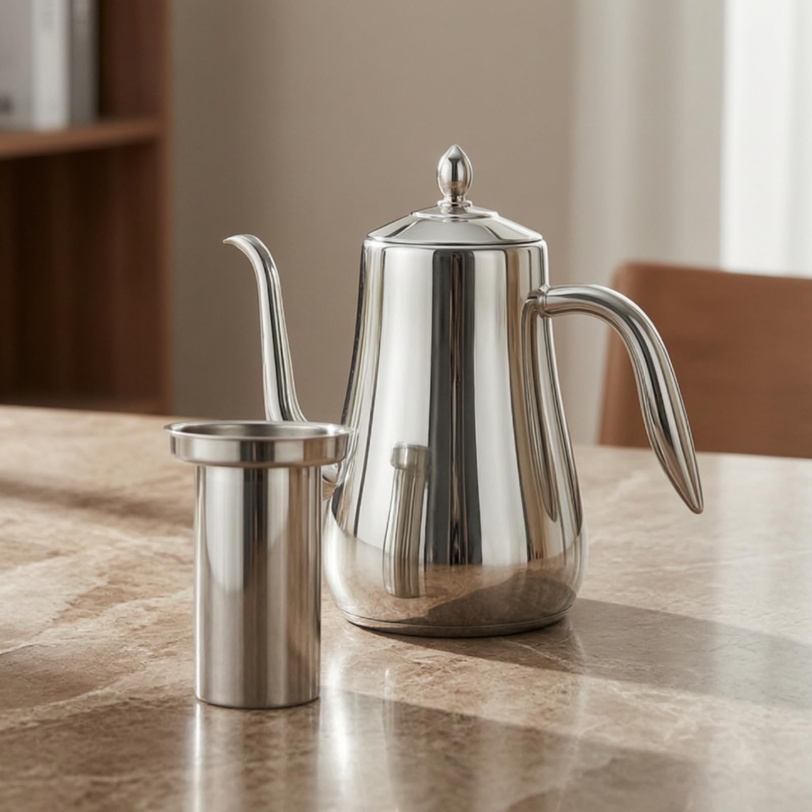 Tetera con Cuello Cisne Antioxidante Hervidor con Filtro Menaje para Cocina, 1550ml