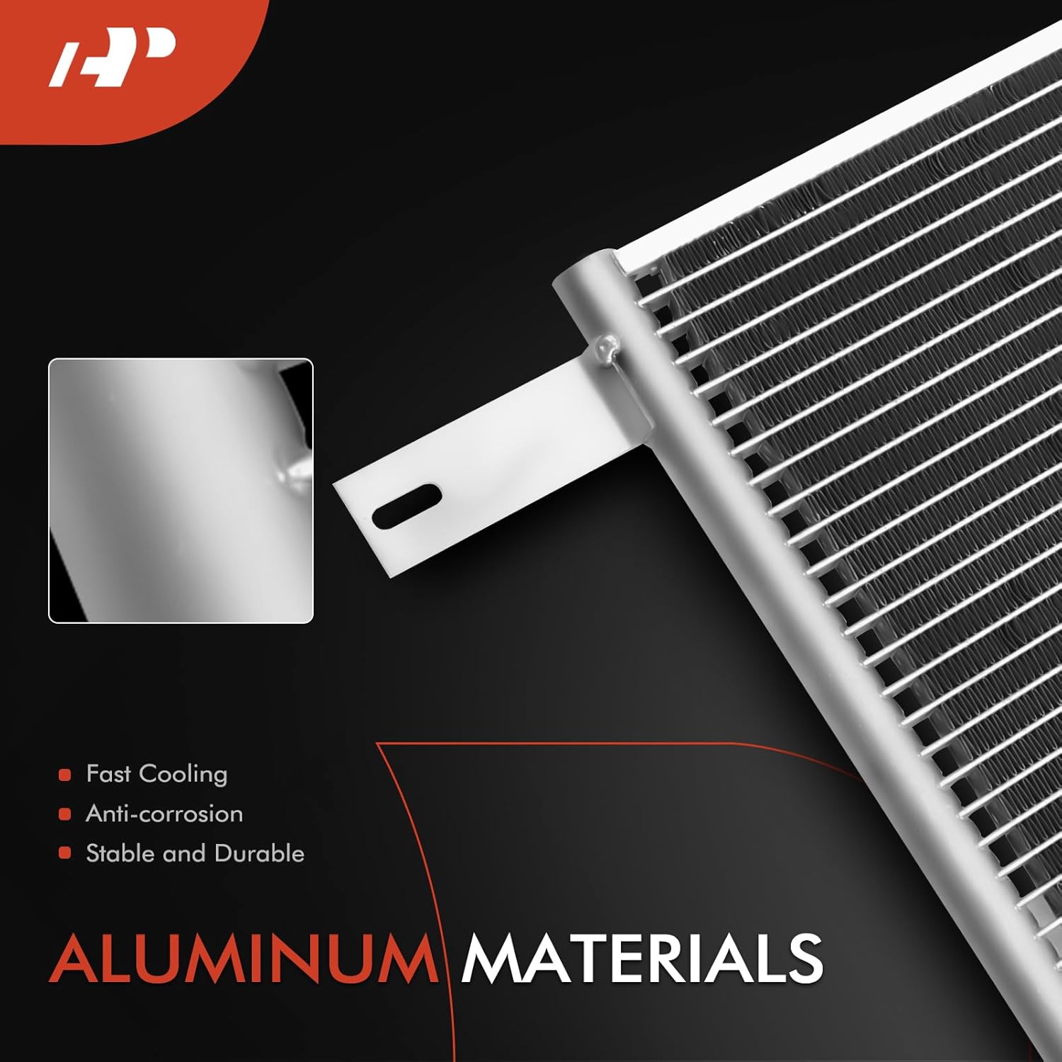 A-Premium A/C Condenser Compatible with 2008-2010 Ford F-250 F-350 F-450 F-550 Super Duty V8 6.4L