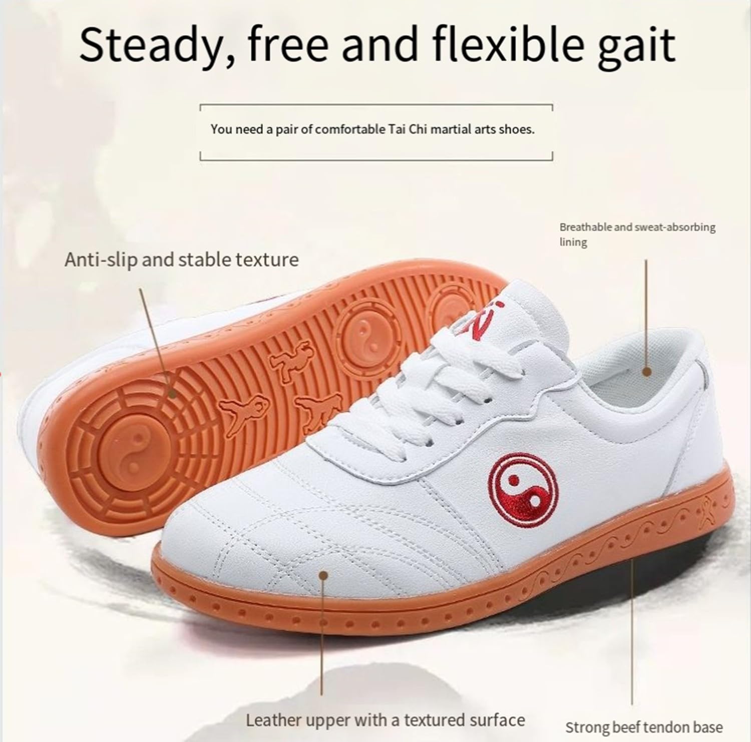 FUELIX Scarpe Tai Chi Wu Shu Kung Fu Traspirante Antiscivolo Sport Palestra Sneaker Taekwondo Karate Leggere