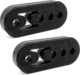 2PCS Exhaust Hanger Rubber Muffler Hanger Universal 4 Holes, Hole Diameter 12mm (0.47inch), Car Exhaust Rubber Hanger High-Density Rubber Isolation Insulator