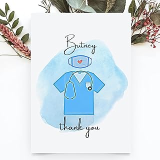 Suchmugs Personalised Thank You Card For Nurses, Happy Nurse Week Gift Ideas For Women, Registered Nurse Custom Cards Bulk, Nurse Appreciation Gifts, National Nurses Day 2022, RN