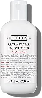 Kiehl's Ultra Facial Moisturiser, Face Moisturiser For Women & Men, Suitable for All Skin Types, Fragrance-Free, 250ml