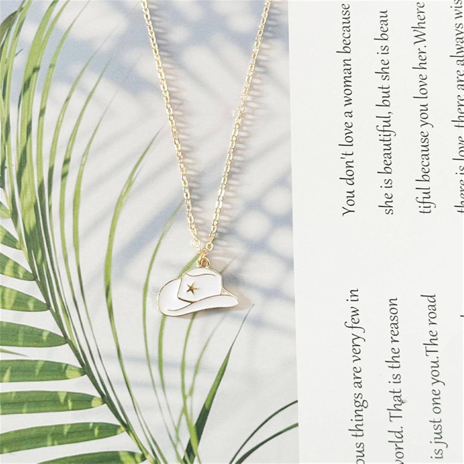 Dreuyet Cowboy Boot Necklace for Women 14K Gold Western Cowgirl Country Necklace Disco Cowgirl Western Necklaces Cowboy Hat Pendant Necklace Western Style Jewelry - Image 5