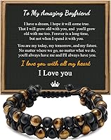 Vista 1 de JoycuFF Triple Protection Bracele for Men Bead Bracelets for Men Boyfriend Husband Brother Son Triple Protection Bracele for Men Bead Bracelets