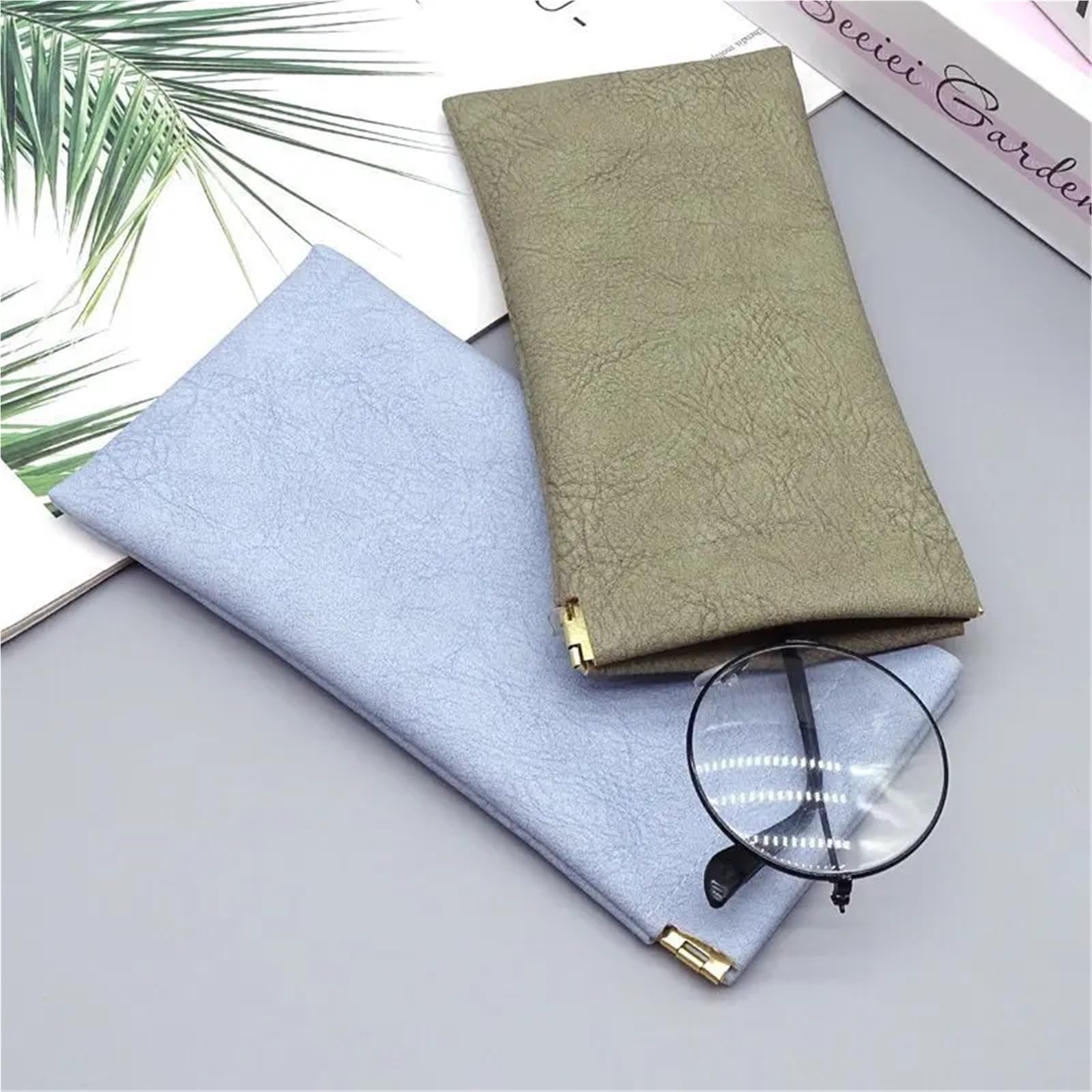 funda gafas Bolsa For Gafas De Sol Conjunto Almacenamiento For Hombre Y Mujer Placa Elástica Boca Cierre Automático