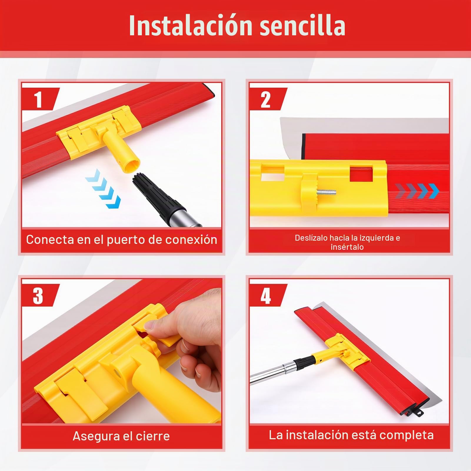 Juego de Espatulas Pladur Profesionales para Alisado, Espatula 60/40/25cm | Masilla de Acero con Barra Telescópica 2m, Rodillo Antigoteo y Esponjas de Lijado, Completo para Techos y Paredes