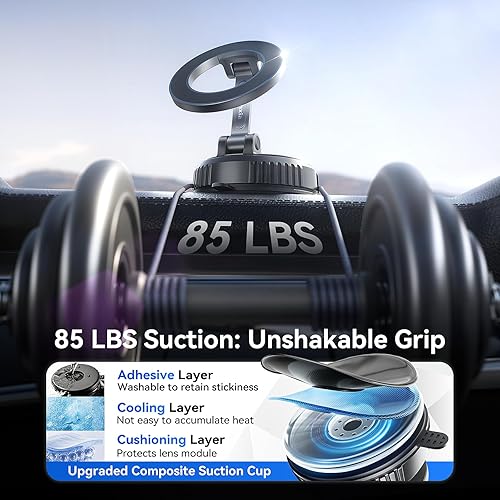 Miniatura 4 de Soporte magnético de teléfono para salpicadero y parabrisas de automóvil, apto para tablero de instrumentos de varios materiales Imán fuerte,