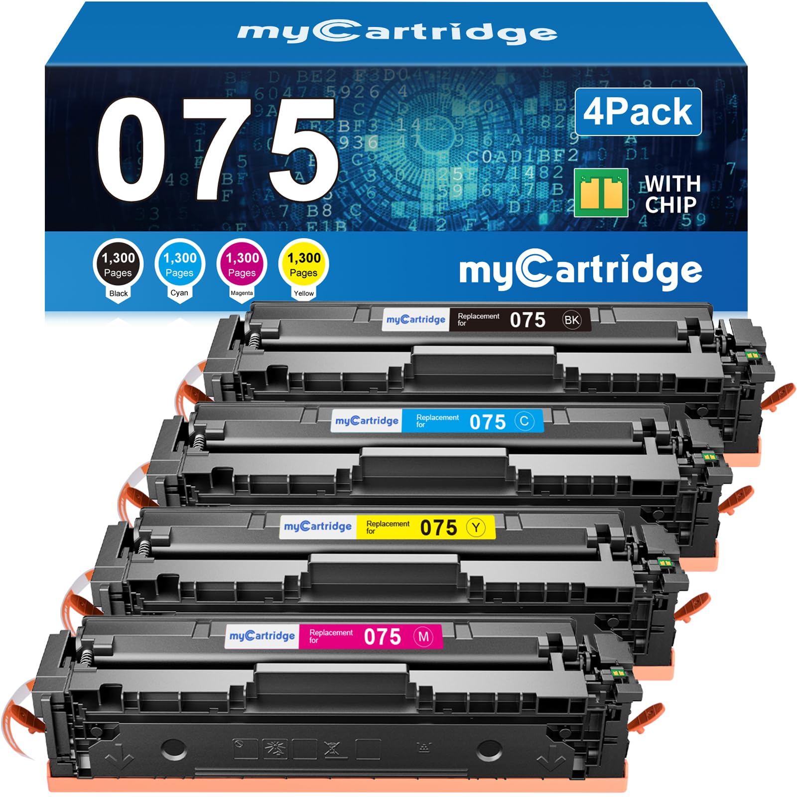 View 1 of 075 Toner Cartridge Set 075H Compatible for Canon MF665CDW MF663Cdw MF660