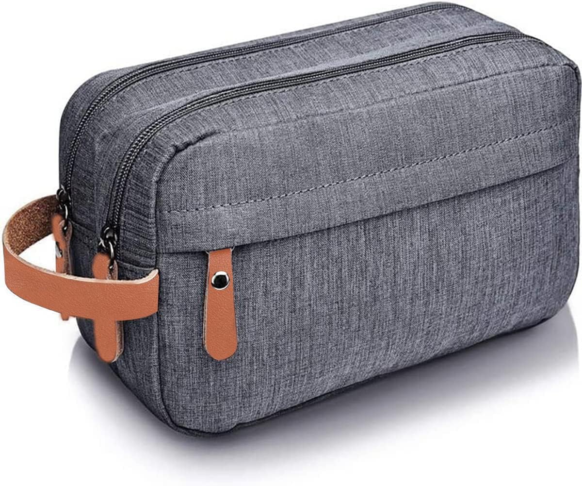 Toiletry Bag for Men, Travel Kit, Mens Travel Organizer Pouch- 24 x 10x 14 cm, 2. Grey, Travel Accessories