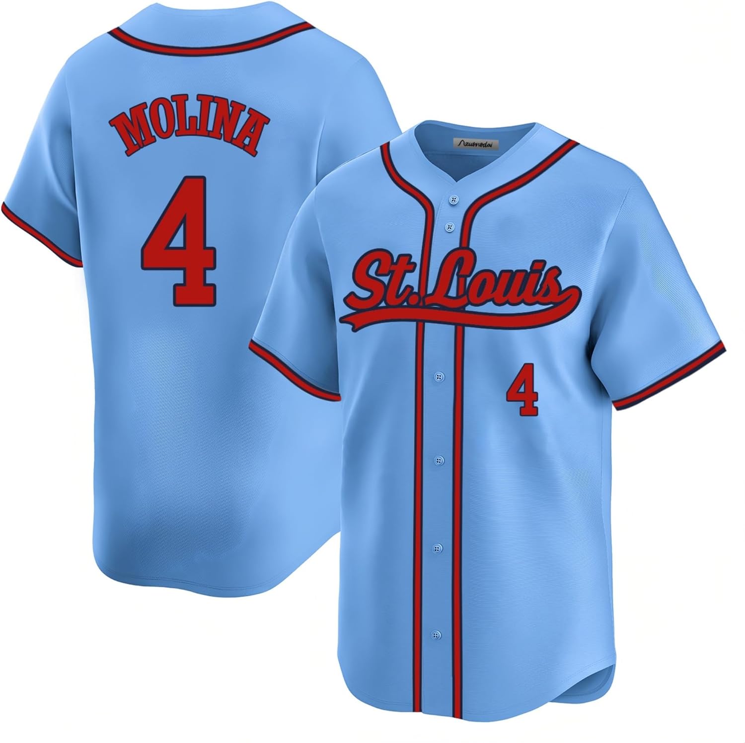 Custom Mens/Women/Youth St. Louis Baseball Stitched T-Shirt for Sports Fan