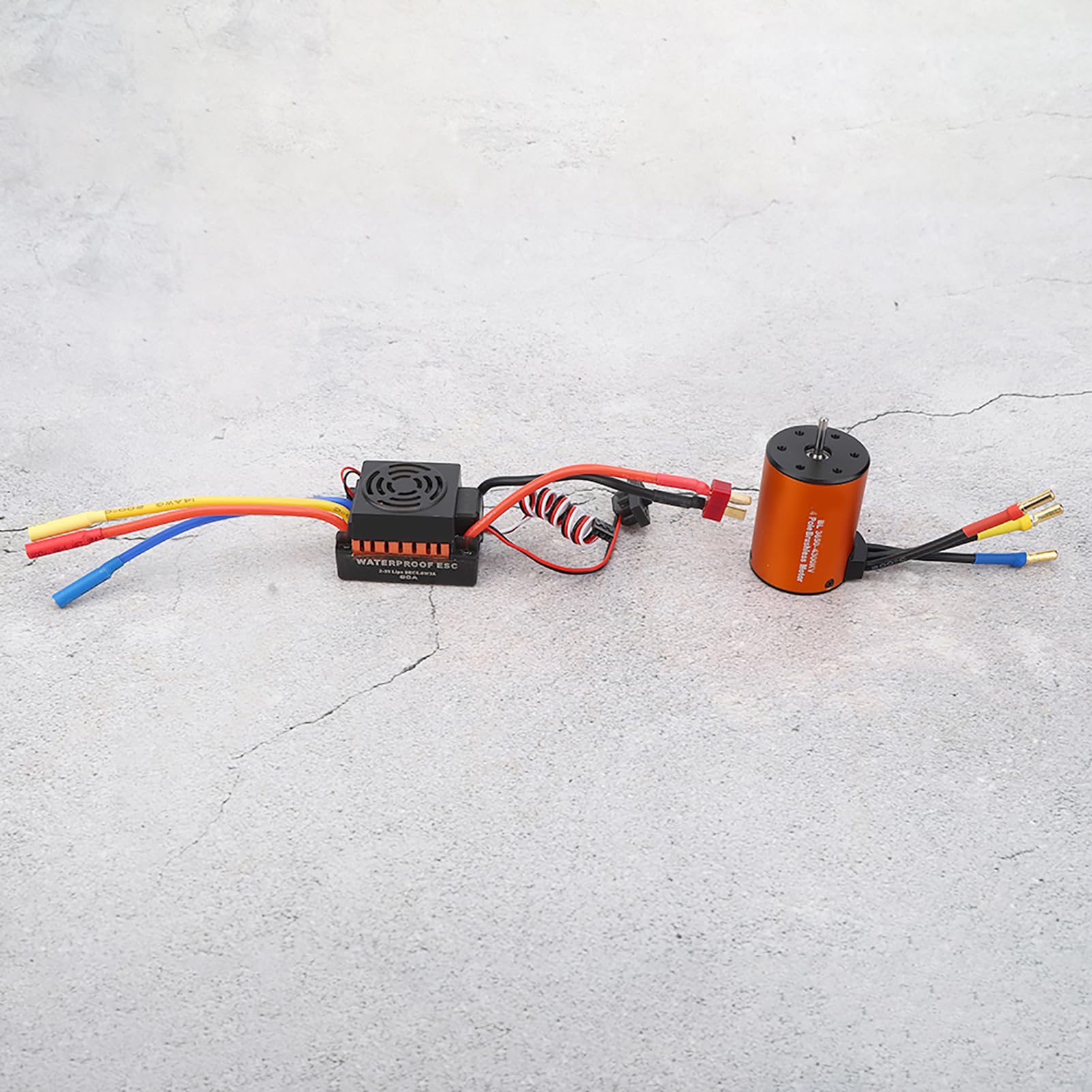 Naroote Set ESC per Motore Brushless a Coppia Elevata 4300KV per Modello di Auto RC 1/10, Parti di Aggiornamento Affidabili per un Funzionamento Regolare, Adatto per Hobbisti, Lega di Alluminio/36